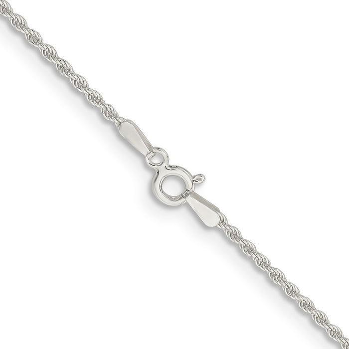 Buy Stylish 1.5mm Solid Sterling Silver Rope Chain - Affordable Luxury Jewelry-3