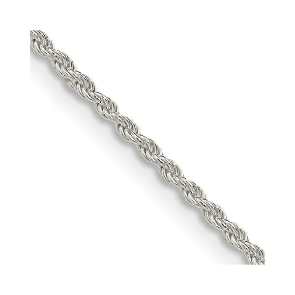 1.5mm Solid Sterling Silver Rope Chain