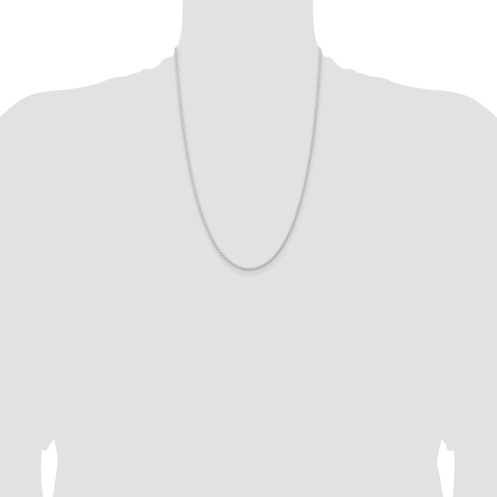 Buy Affordable 1.8mm Solid Sterling Silver Rope Chain - High-Quality Style