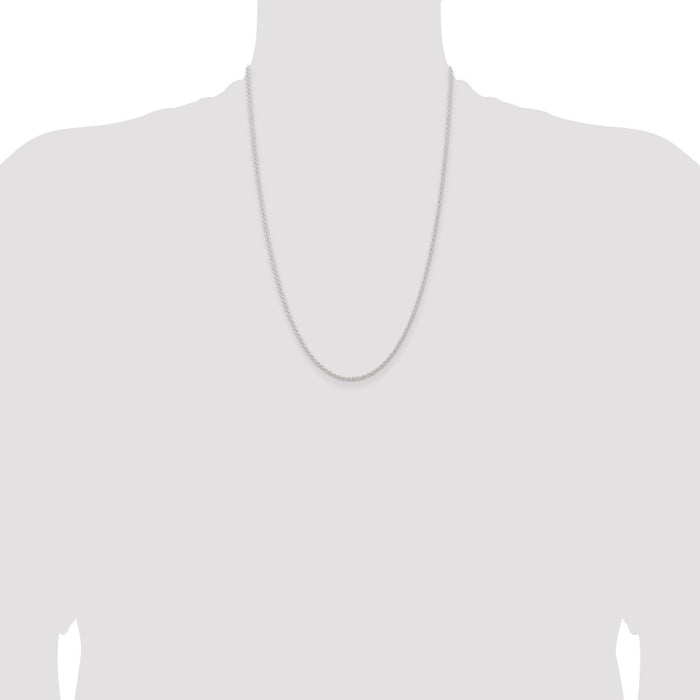 Buy Affordable 1.8mm Solid Sterling Silver Rope Chain - High-Quality Style-4