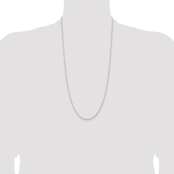 Designer 1.8mm Sterling Silver Rope Chain - Stylish & Affordable Jewelry-4