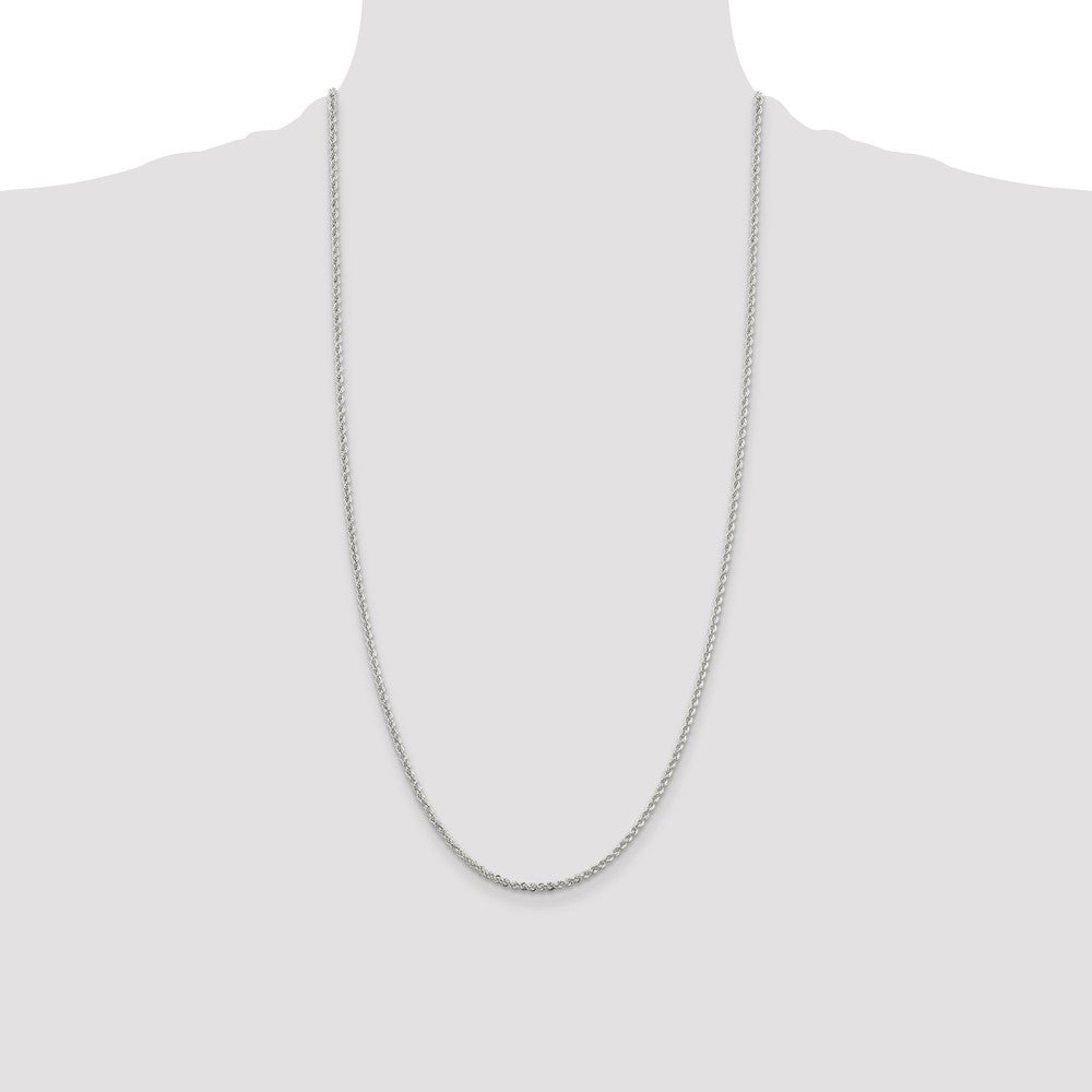 Buy Stylish 2.3mm Sterling Silver Rope Chain - High-Quality & Affordable Shine!