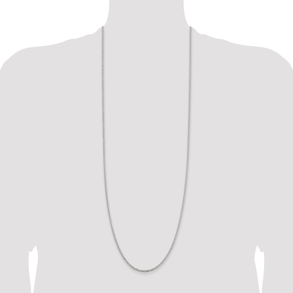 High-Quality 2.3mm Sterling Silver Rope Chain - Stylish & Affordable Jewelry