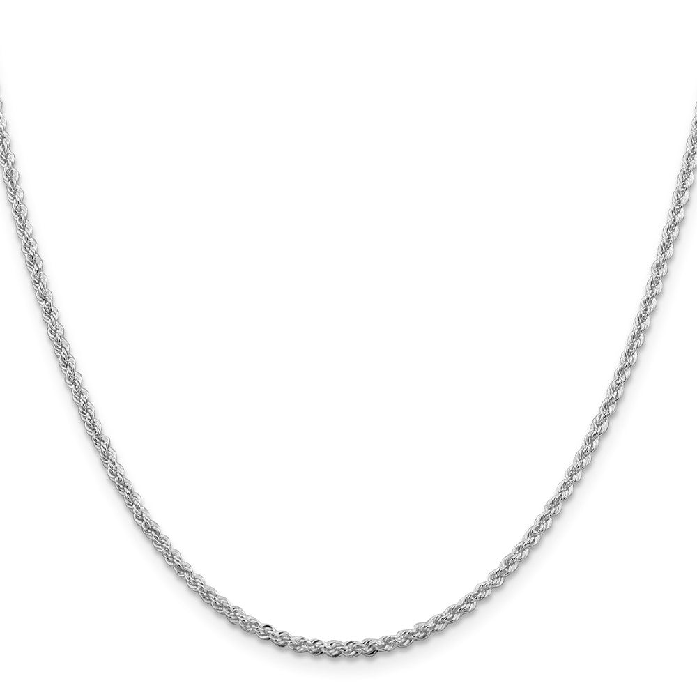 Buy Stylish Rhodium-Plated Solid Rope Chain: 2.3mm Sterling Silver Value