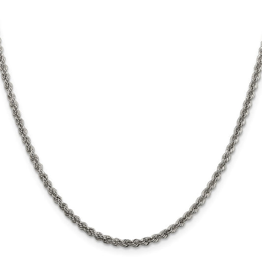 Buy Stylish 2.5mm Sterling Silver Rope Chain - High-Quality & Affordable!