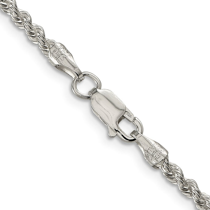 Buy Stylish 2.5mm Sterling Silver Rope Chain - High-Quality & Affordable!-3