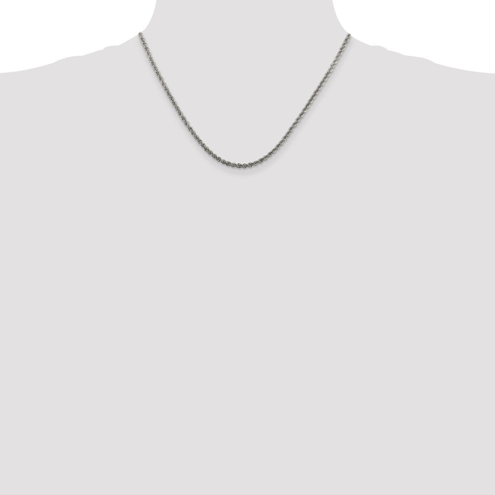 Buy Stylish 2.5mm Sterling Silver Rope Chain - High-Quality & Affordable!