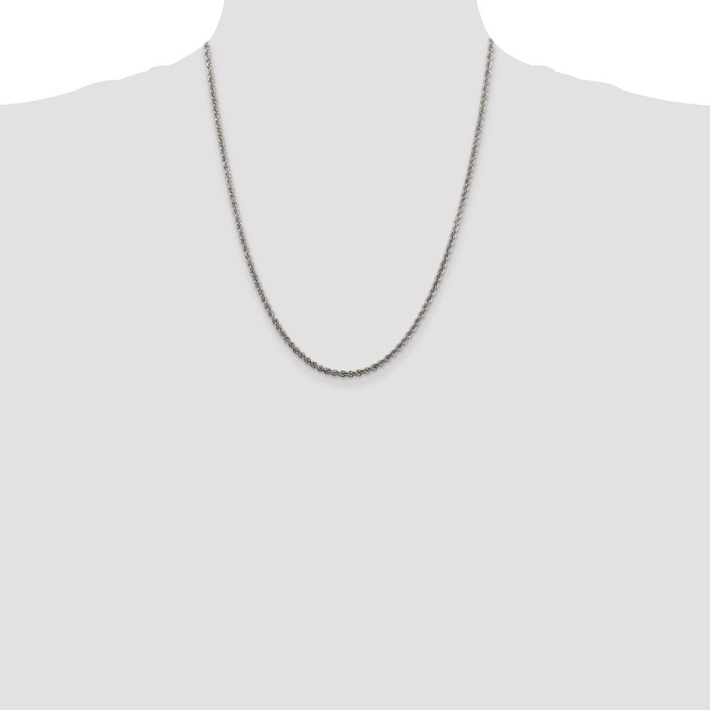 Buy Stylish 2.5mm Sterling Silver Rope Chain - High-Quality Jewelry Value