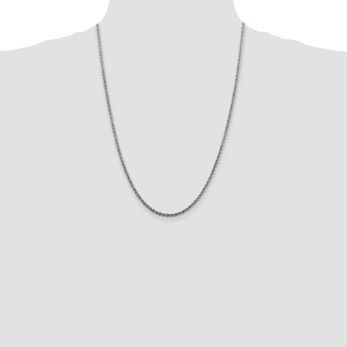 Buy Stylish 2.5mm Sterling Silver Rope Chain - Luxury Quality at Affordable Price-4