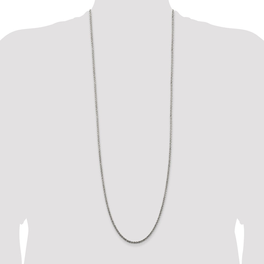 High-Quality 2.5mm Sterling Silver Rope Chain - Stylish & Affordable Jewelry