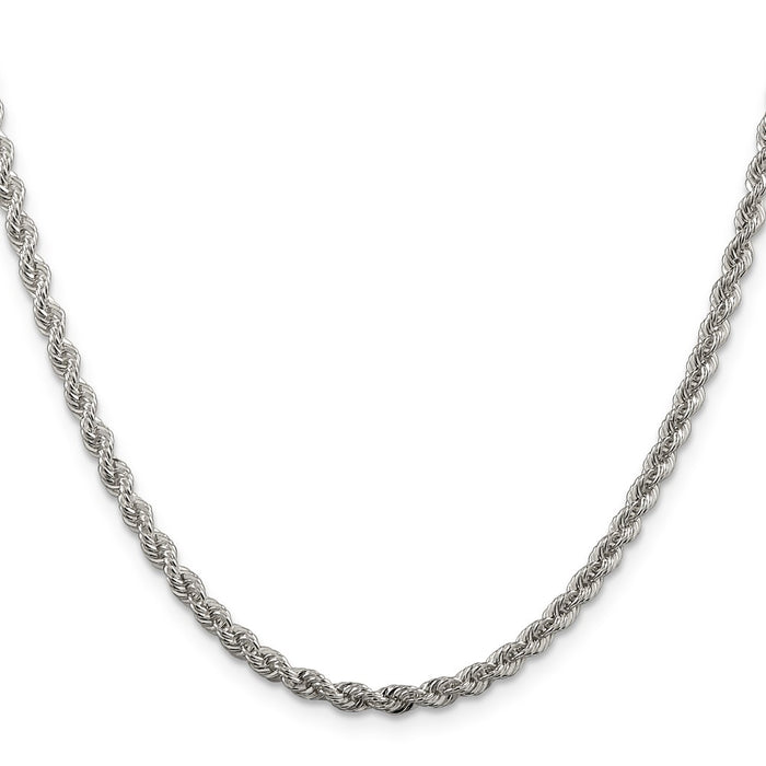 Buy Stylish 3mm Solid Sterling Silver Rope Chain - Affordable Luxury Jewelry-2