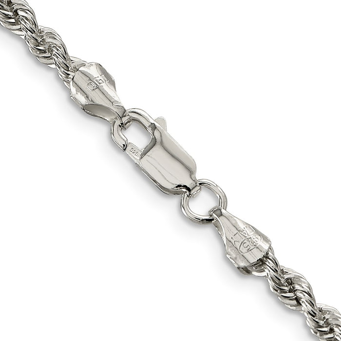 Buy Stylish 3mm Sterling Silver Rope Chain - High-Quality and Affordable!-3