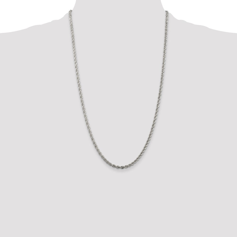 Buy Stylish 3mm Solid Sterling Silver Rope Chain - Affordable Luxury Jewelry
