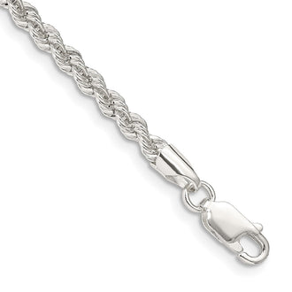 Buy Stylish 3mm Solid Sterling Silver Rope Chain - Affordable Elegance!
