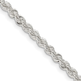 Buy Stylish 3mm Solid Sterling Silver Rope Chain - Affordable Luxury Jewelry