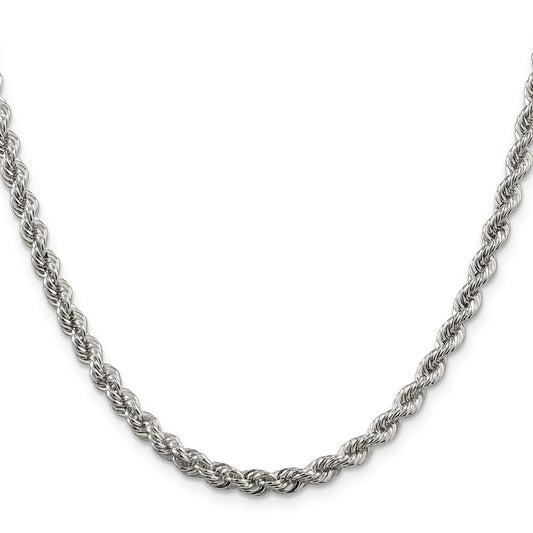 Buy Stylish 4.3mm Solid Sterling Silver Rope Chain - Affordable Jewelry Value