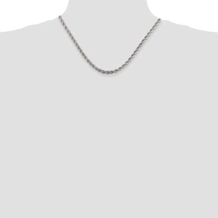 High-Quality 4.3mm Sterling Silver Rope Chain - Stylish & Affordable Jewelry-4