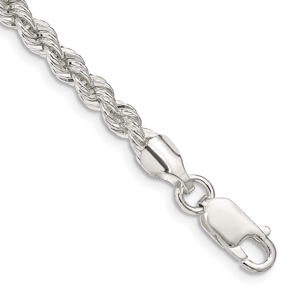 4.3mm Solid Sterling Silver Rope Chain