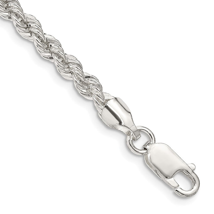 Buy Stylish 4.3mm Solid Sterling Silver Rope Chain - Affordable Luxury Jewelry-1