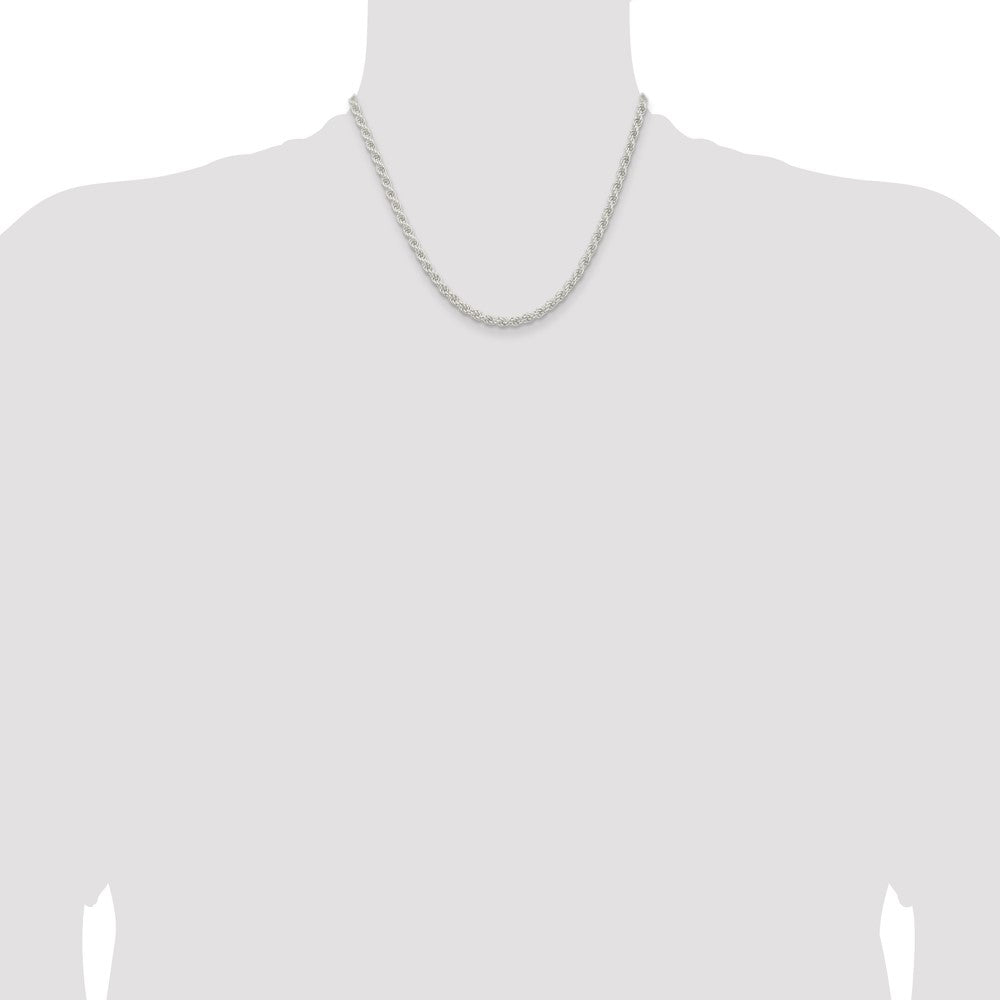 Buy Stylish 4.5mm Solid Sterling Silver Rope Chain | Affordable Elegance