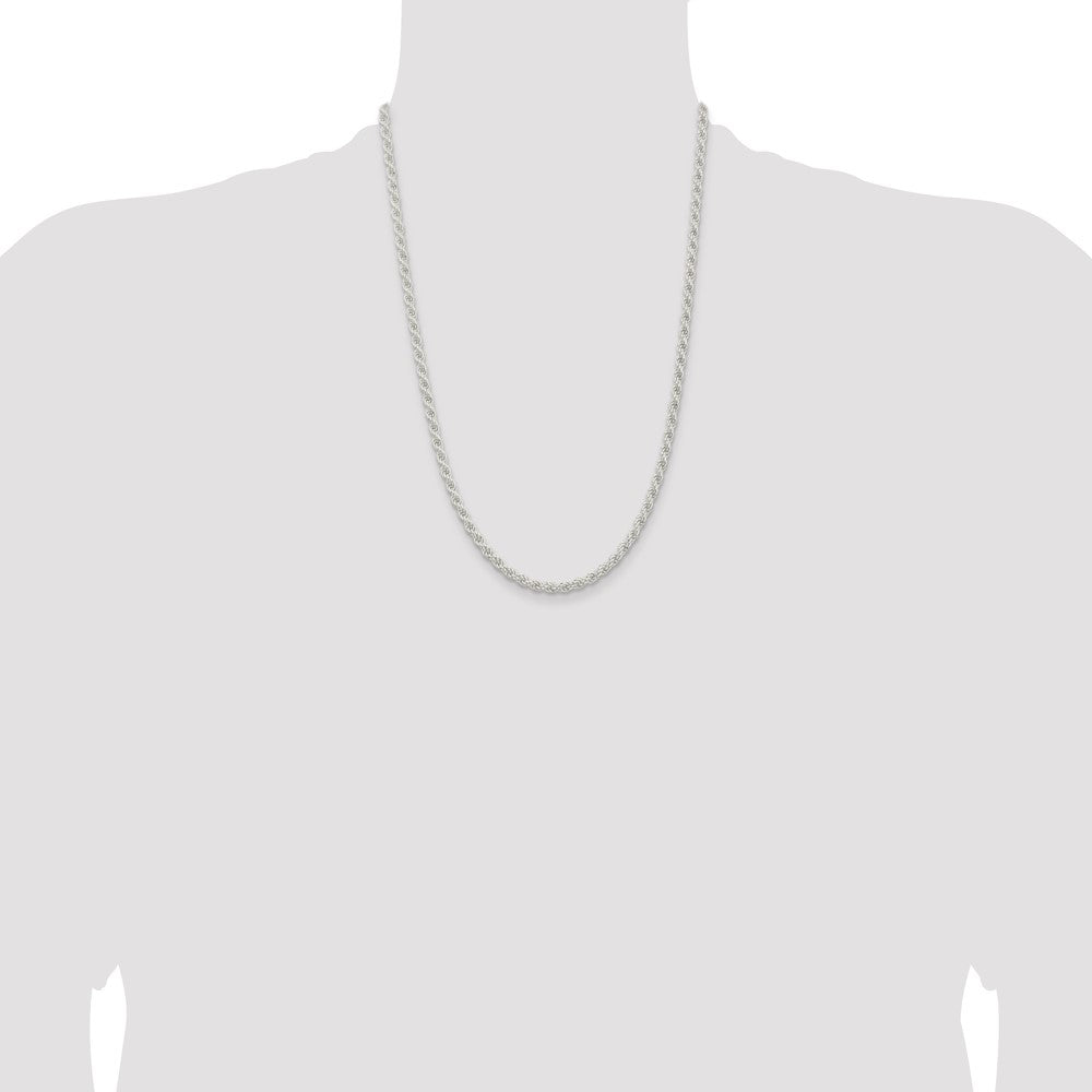 Buy Stylish 4.5mm Solid Sterling Silver Rope Chain | Luxury Value Jewelry
