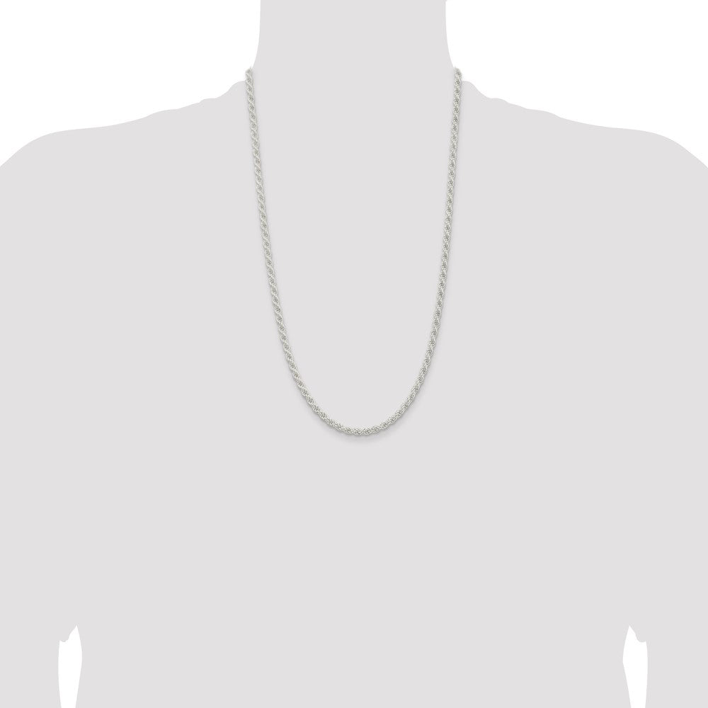 Buy Stylish 4.5mm Solid Sterling Silver Rope Chain - Affordable Luxury