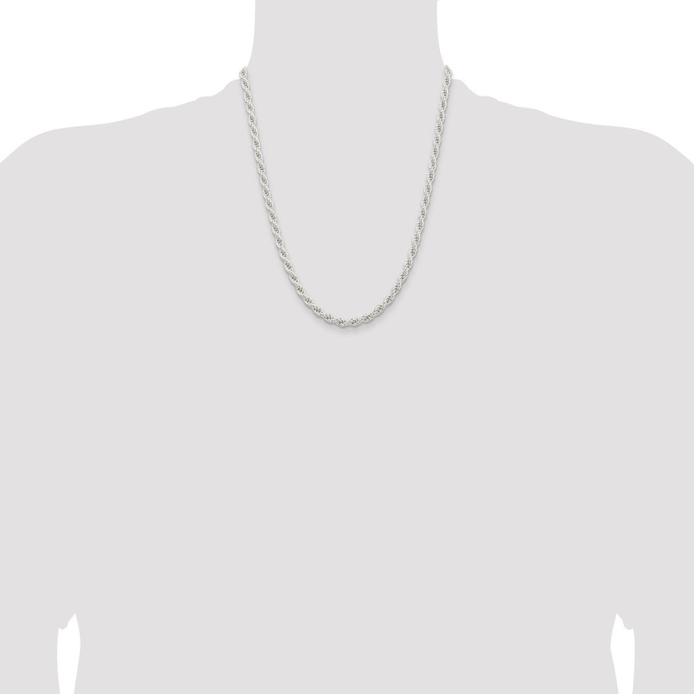 Buy Exclusive 5mm Sterling Silver Rope Chain | Stylish Design & Affordable Price