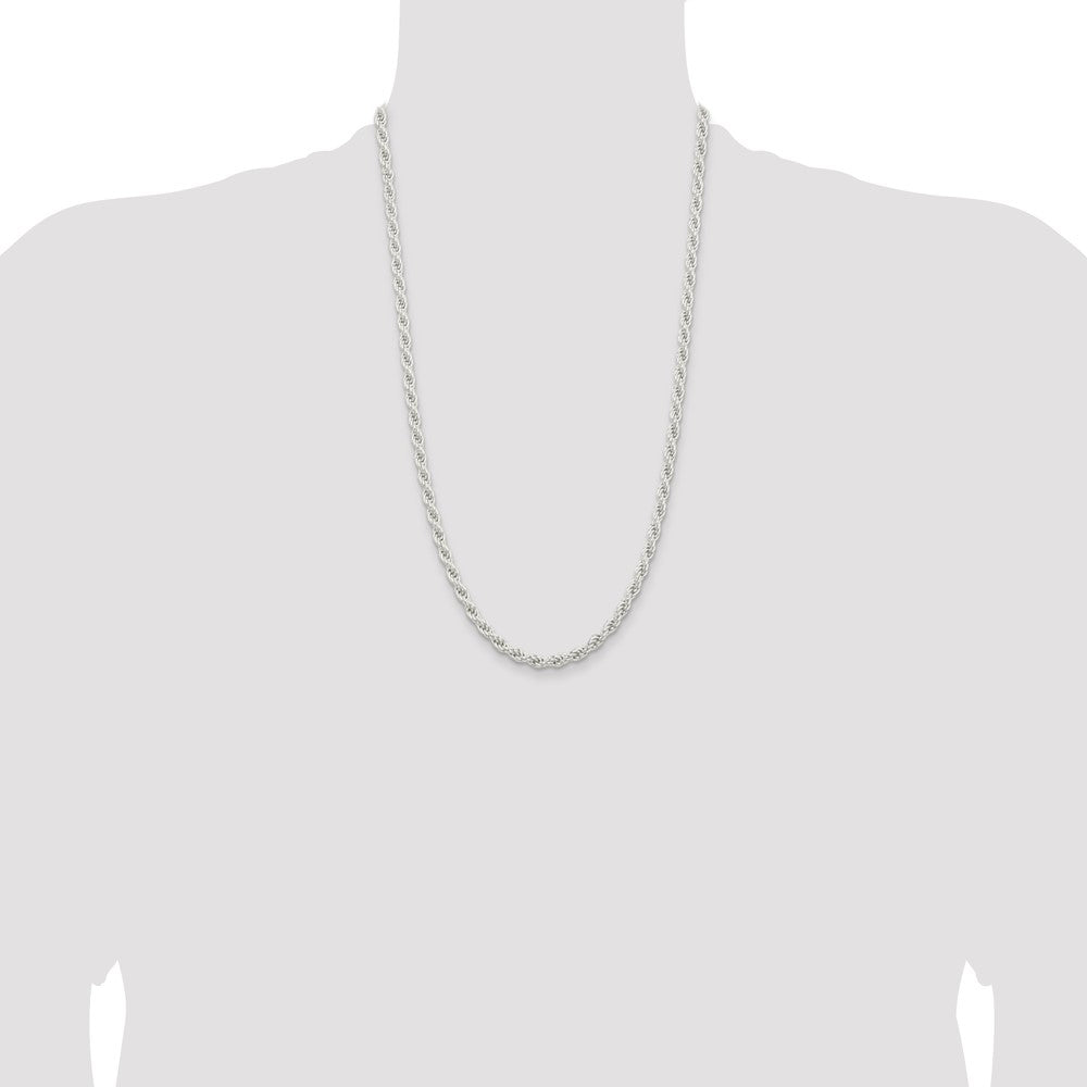 Buy Stylish 5mm Sterling Silver Rope Chain - High-Quality and Affordable!