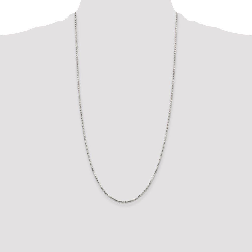 High-Quality 1.5mm Diamond-Cut Spiga Chain in Sterling Silver - Stylish Value!
