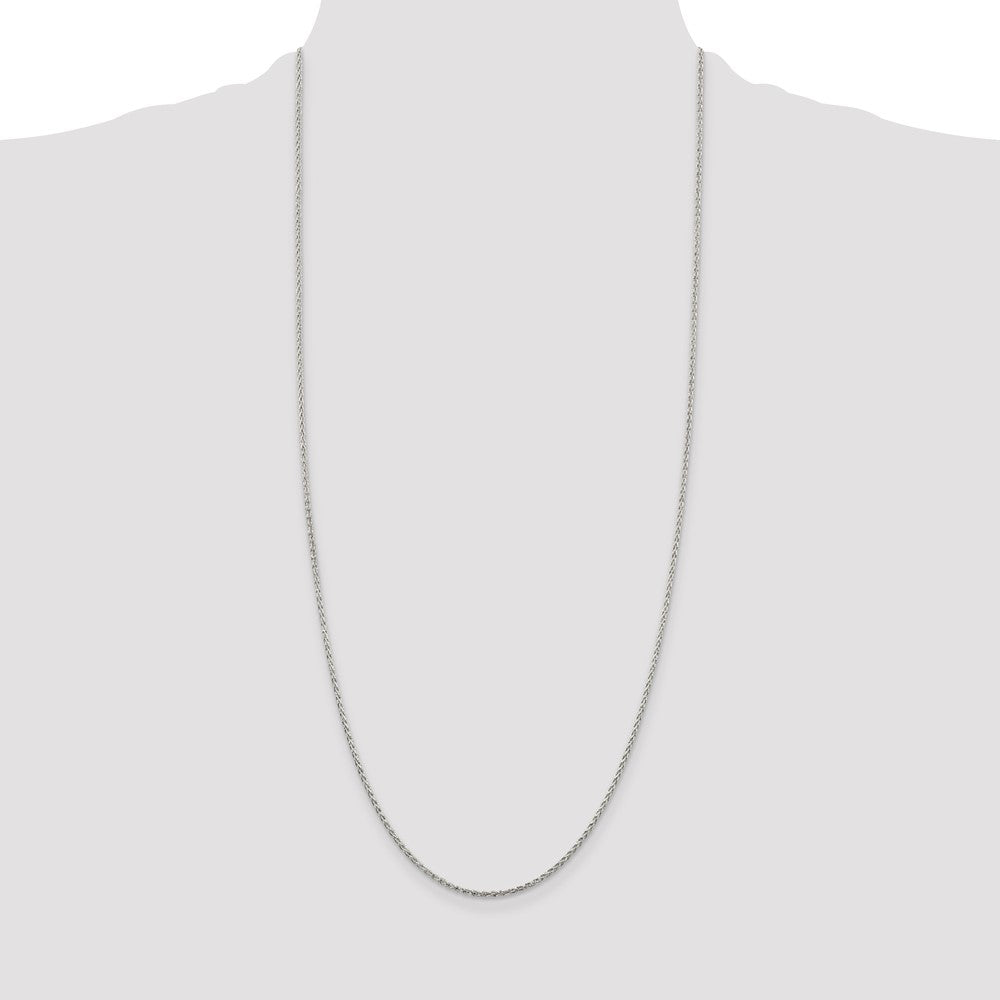 Buy Exclusive 1.5mm Diamond-Cut Spiga Chain in Sterling Silver - Stylish Value!