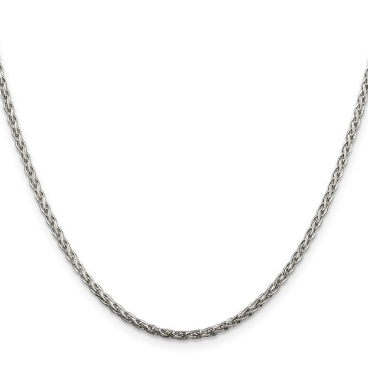 Buy Stylish 2mm Diamond-Cut Spiga Chain in 925 Sterling Silver - Affordable Luxury