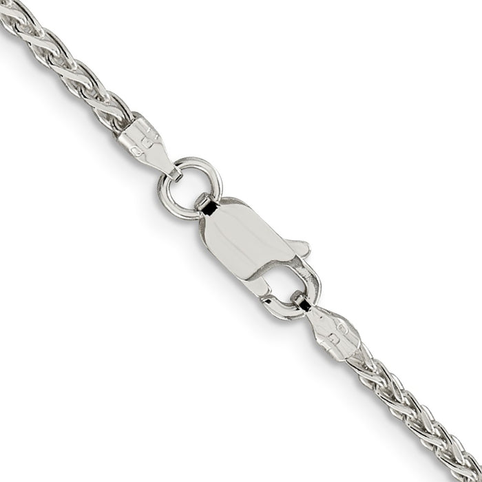 Buy 2mm Diamond-Cut Spiga Chain in Sterling Silver - Stylish & Affordable!-3