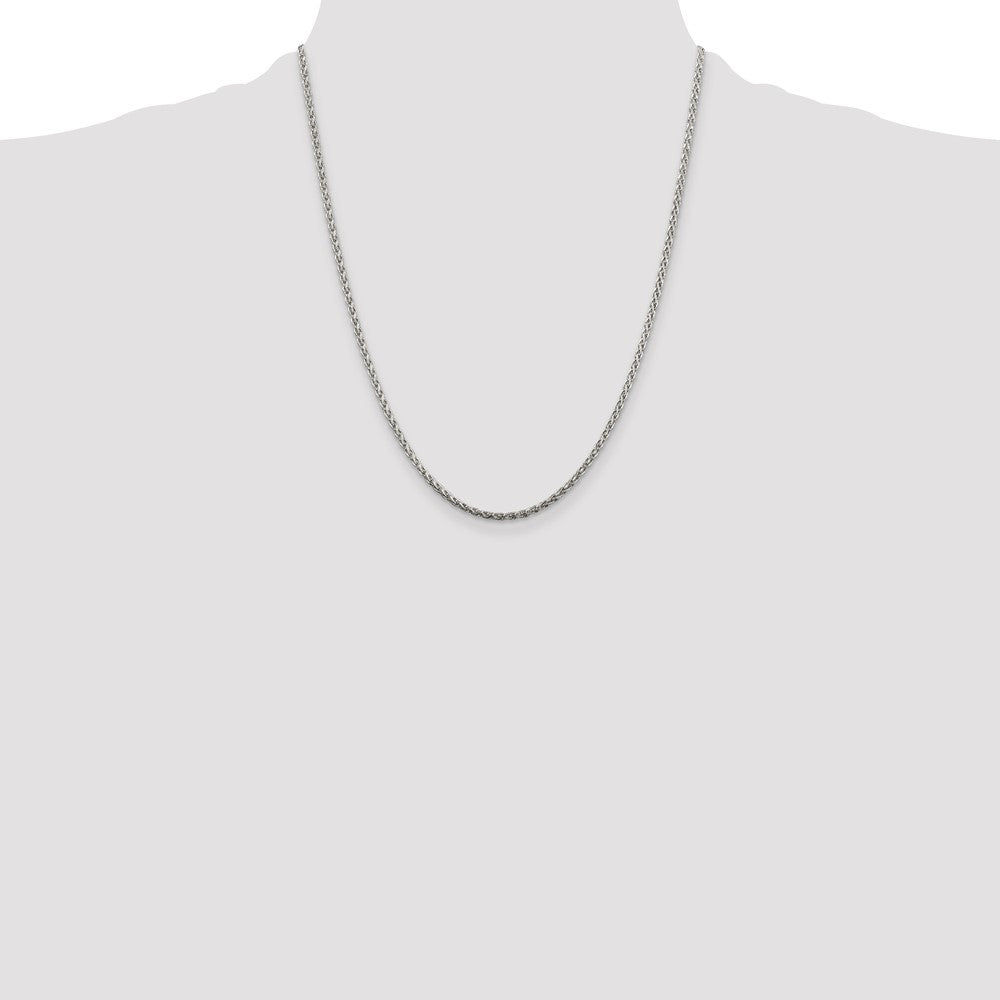 Buy Stylish 2mm Diamond-Cut Spiga Chain in Sterling Silver - High Quality