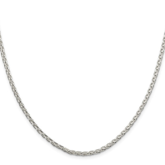 Buy Stylish Diamond-Cut Spiga Chain in Sterling Silver - 2.75mm Thickness
