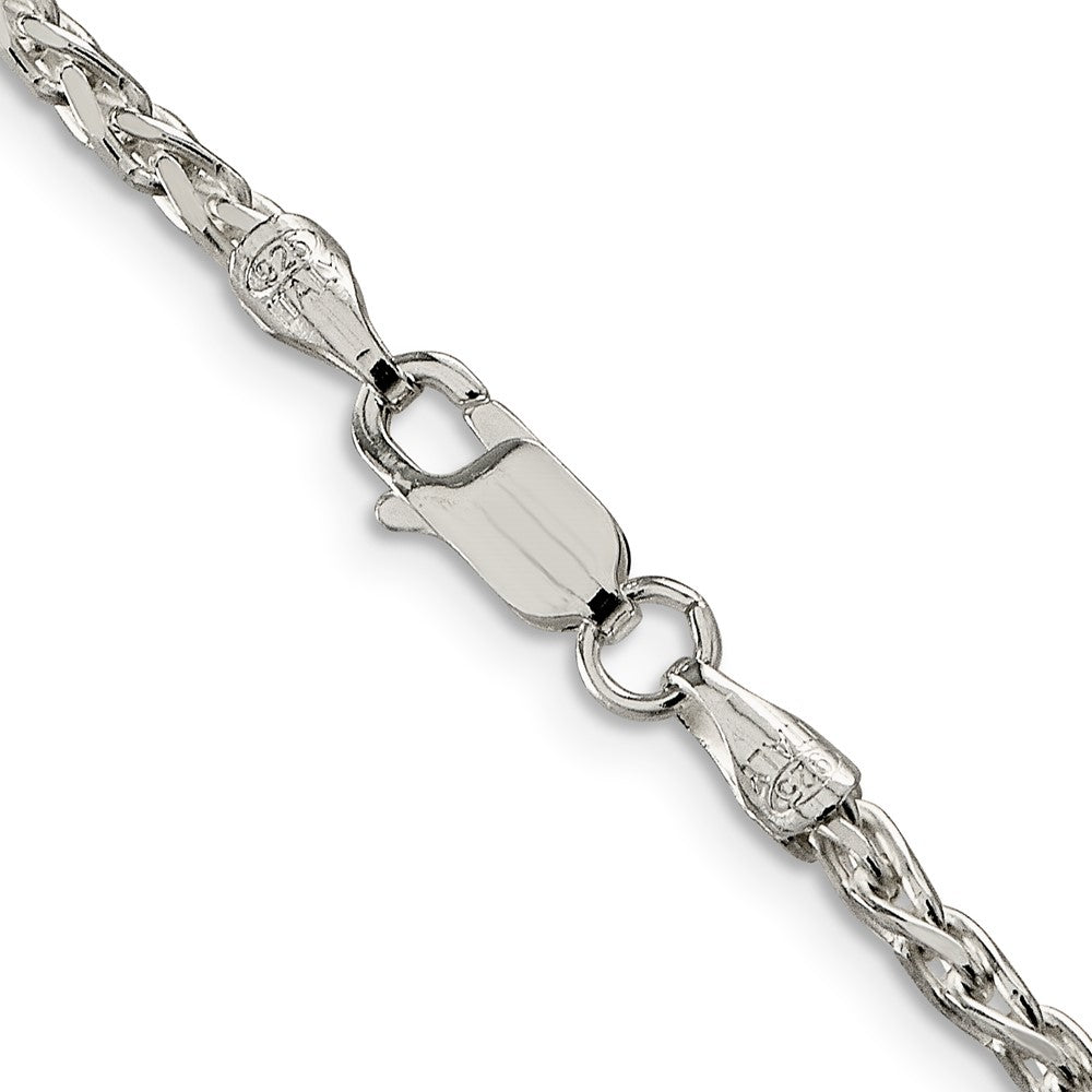High-quality 2.75mm Diamond-Cut Spiga Chain in Sterling Silver - Stylish Value