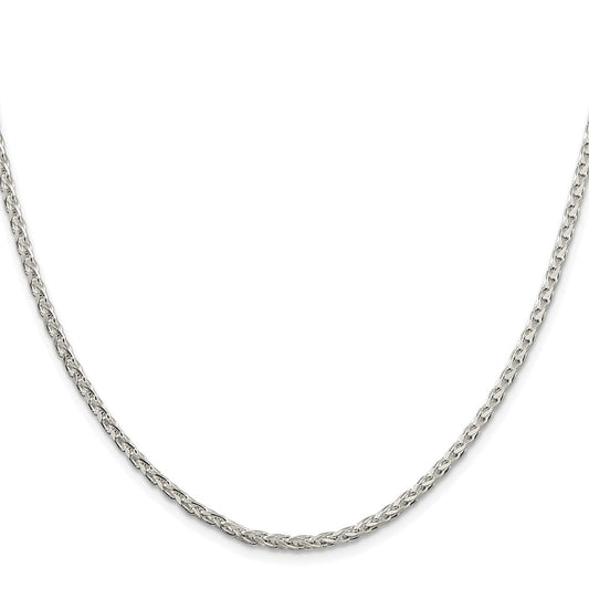 Order Stylish Rhodium-Plated Sterling Silver 2.75mm Diamond-Cut Chain