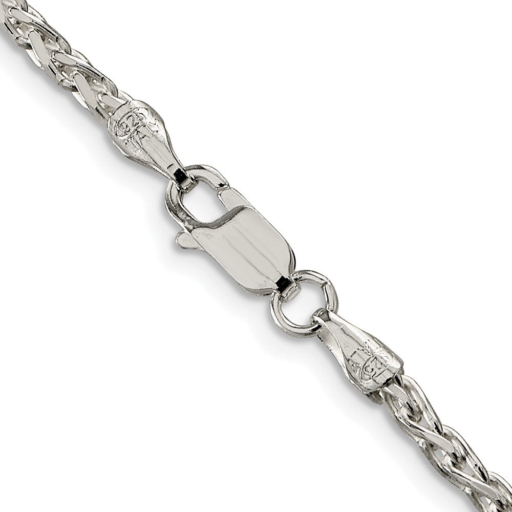 Order Stylish Rhodium-Plated Sterling Silver 2.75mm Diamond-Cut Chain
