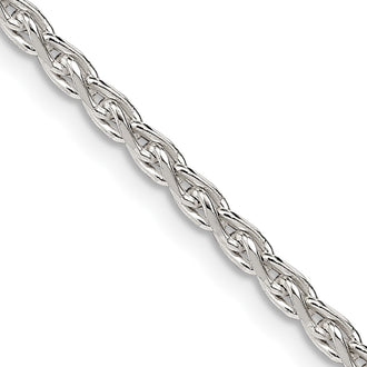 High-quality 2.75mm Diamond-Cut Spiga Chain in Sterling Silver - Stylish Value