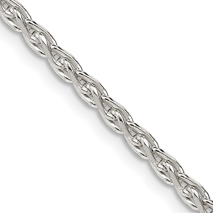 High-quality 2.75mm Diamond-Cut Spiga Chain in Sterling Silver - Stylish Value-1