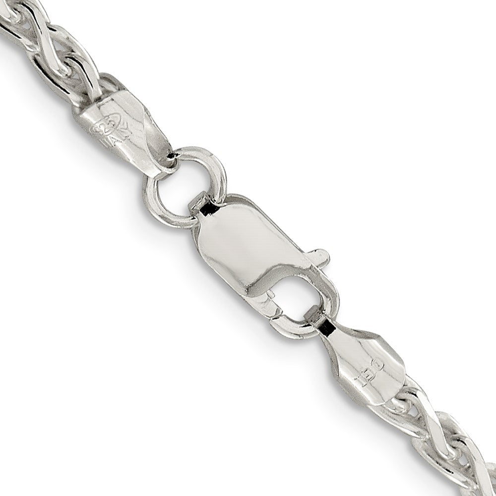 Buy 3.5mm Diamond-Cut Spiga Chain in Sterling Silver | Stylish & Affordable