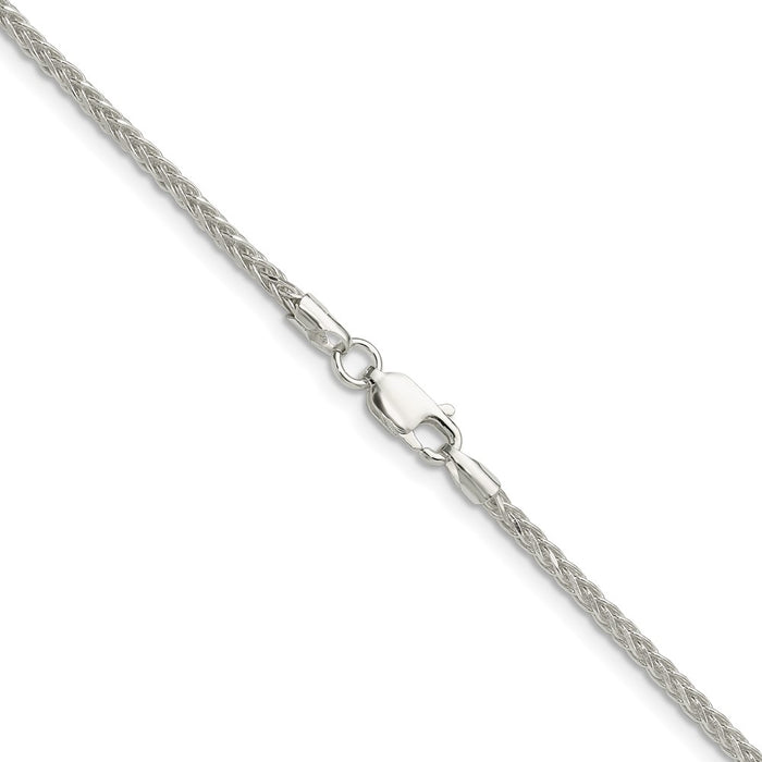 Buy Stylish 2.1mm Diamond-Cut Square Spiga Chain in Sterling Silver-3