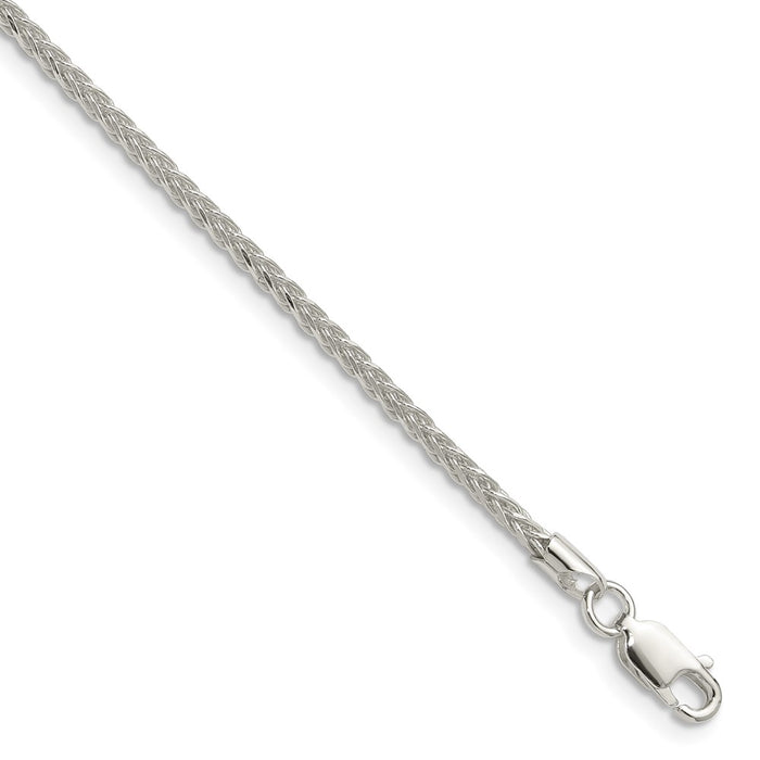 Buy Stylish 2.1mm Diamond-Cut Square Spiga Chain in Sterling Silver-1