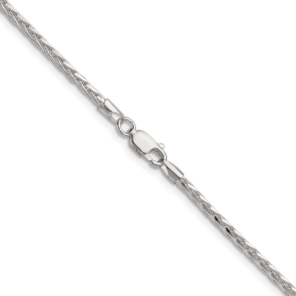 Buy Stylish 2.5mm Diamond-Cut Square Spiga Necklace Chain in Sterling Silver