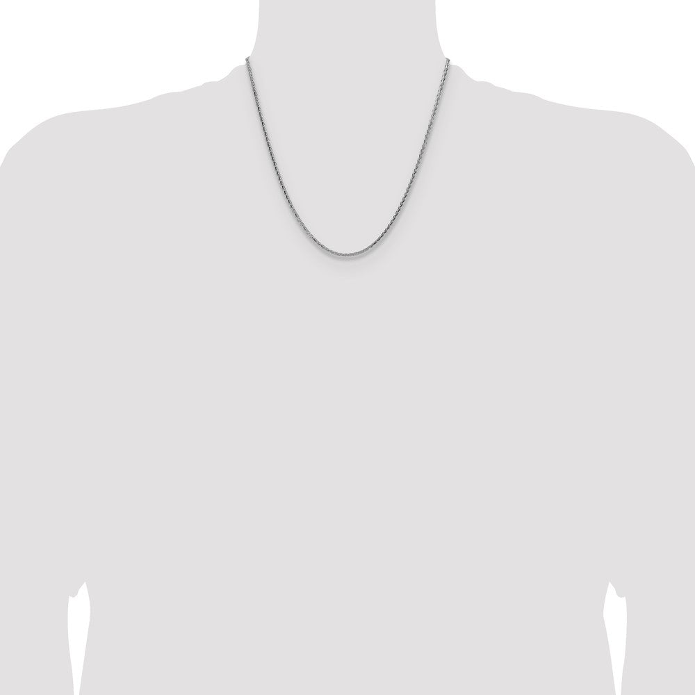 Buy Stylish 2.5mm Diamond-Cut Square Spiga Chain in Sterling Silver - Affordable!