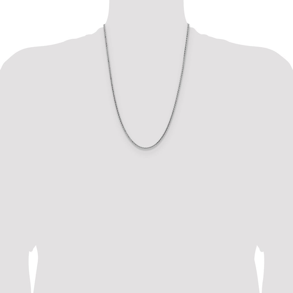 Buy 2.5mm Diamond-Cut Square Spiga Chain in Sterling Silver - Stylish Value!