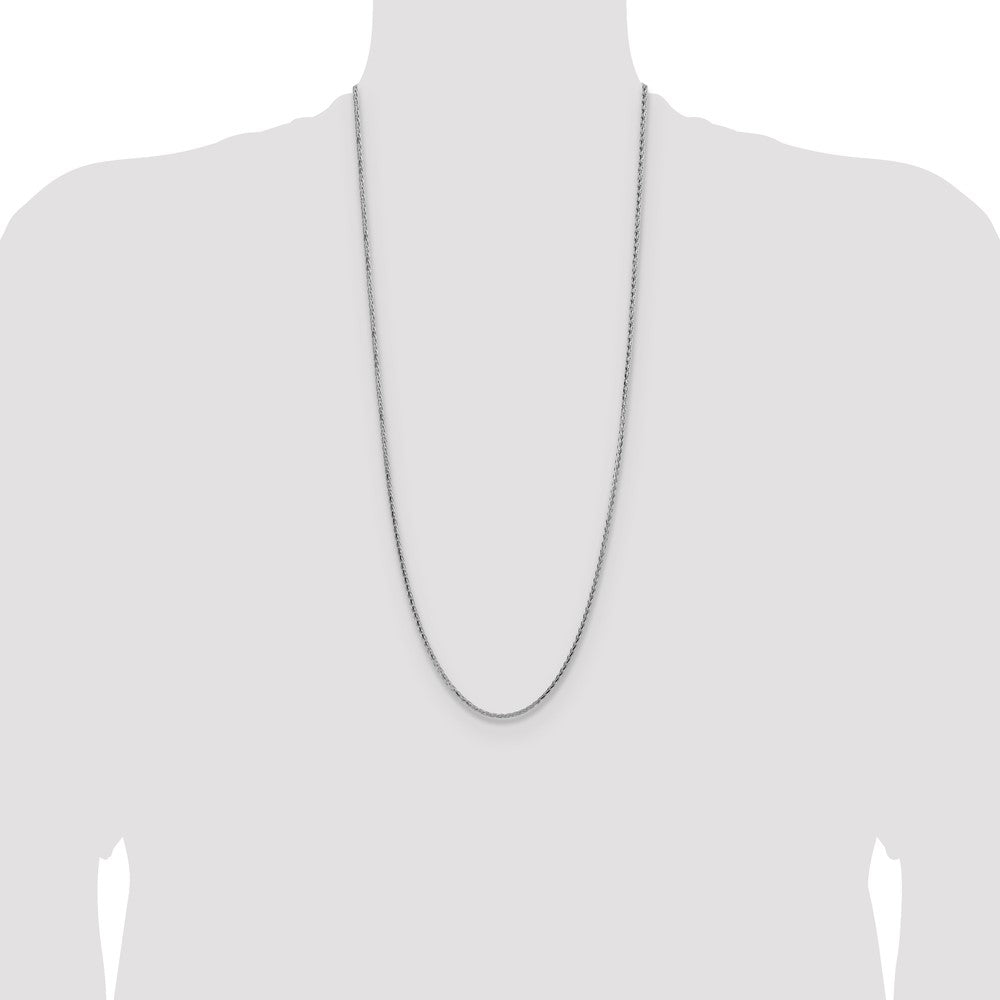 Buy Stylish 2.5mm Diamond-Cut Square Spiga Necklace Chain in Sterling Silver