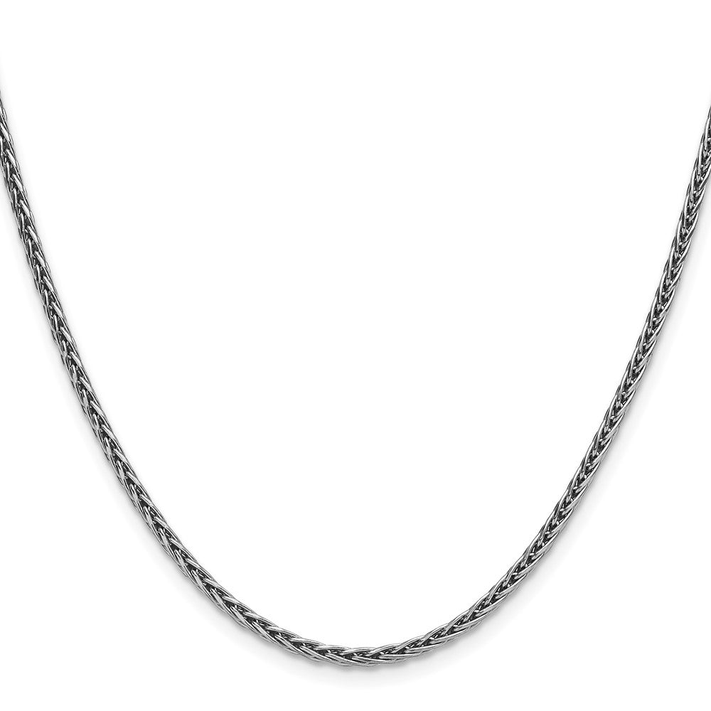 Order Stylish 2.5mm Rhodium-Plated Sterling Silver Diamond-Cut Spiga Chain