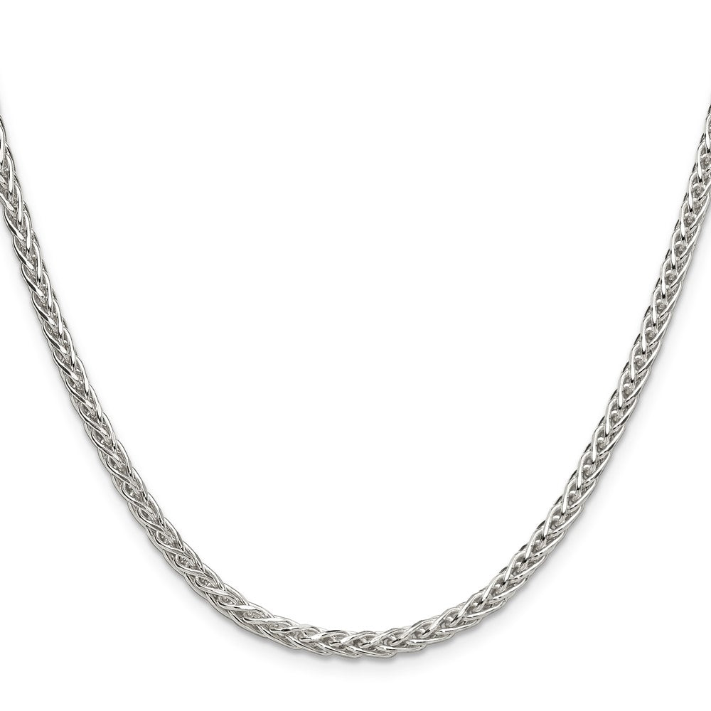 Buy Stylish 3.5mm Diamond-Cut Square Spiga Chain Necklace in Sterling Silver
