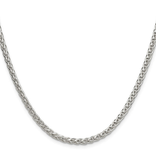 Buy Stylish 3.5mm Diamond-Cut Square Spiga Chain Necklace in Sterling Silver