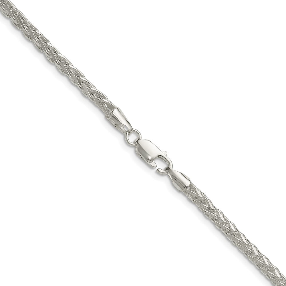 Buy Stylish 3.5mm Diamond-Cut Square Spiga Chain Necklace in Sterling Silver